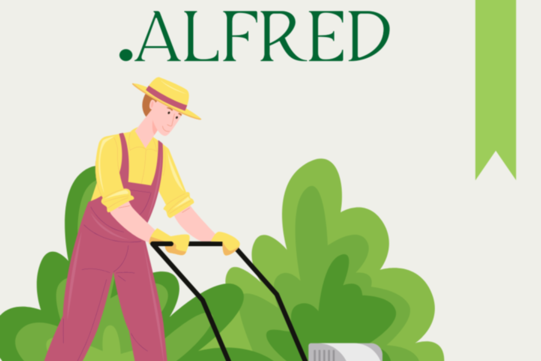 green and white illustrated lawn care service facebook post