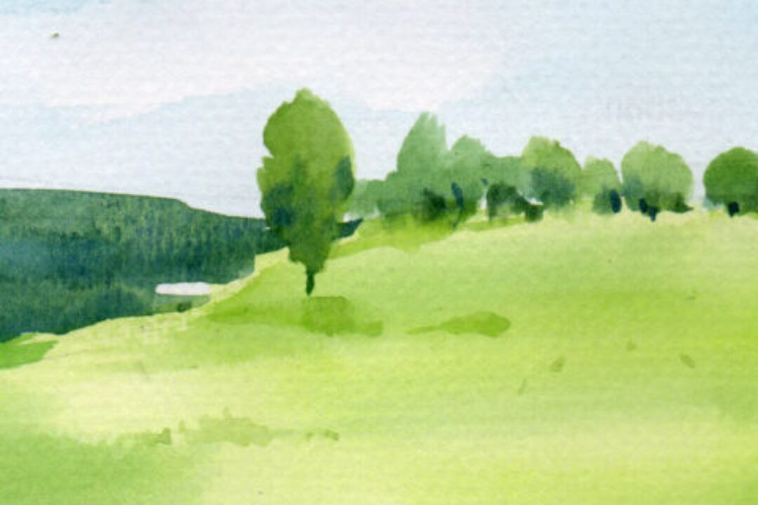 greenery watercolor mountain desktop wallpaper (instagram story) (bloggrafik)