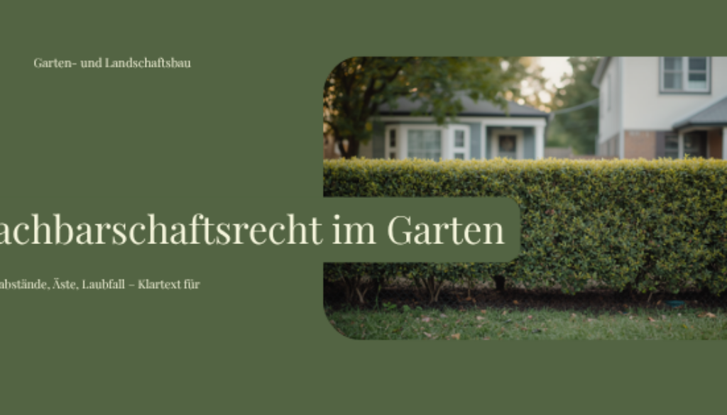 Nachbarschaftsrecht NRW im Garten: Grenzabstnde, ste und Laubfall im  Klartext - Garten & Landschaftsbau Alfred GmbH